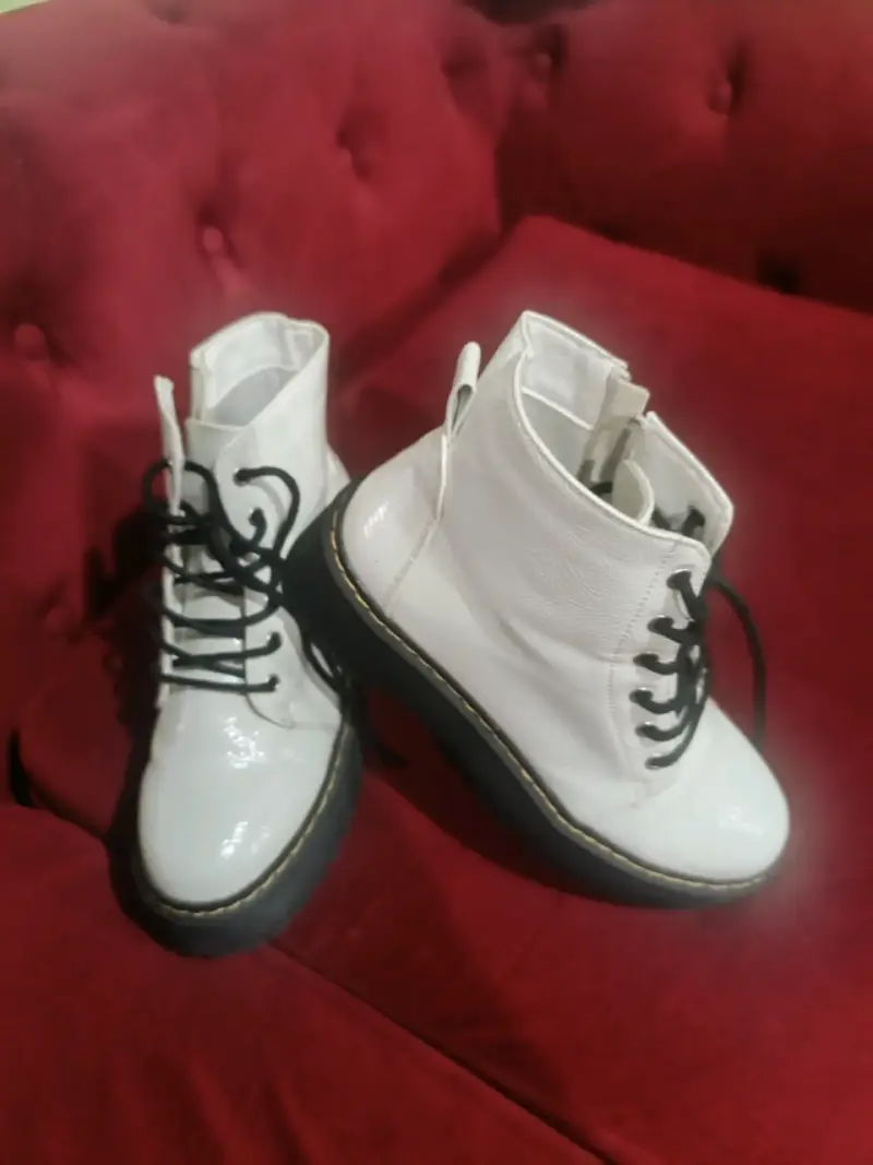 Botines blancos de mujer - 1