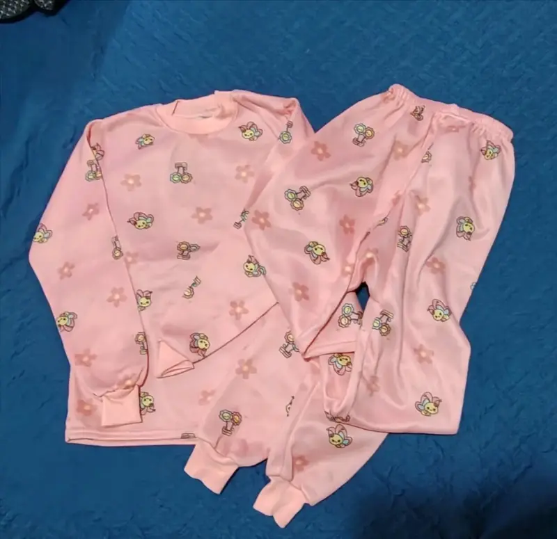Pijama rosado infantil estampado talla 10 - 1
