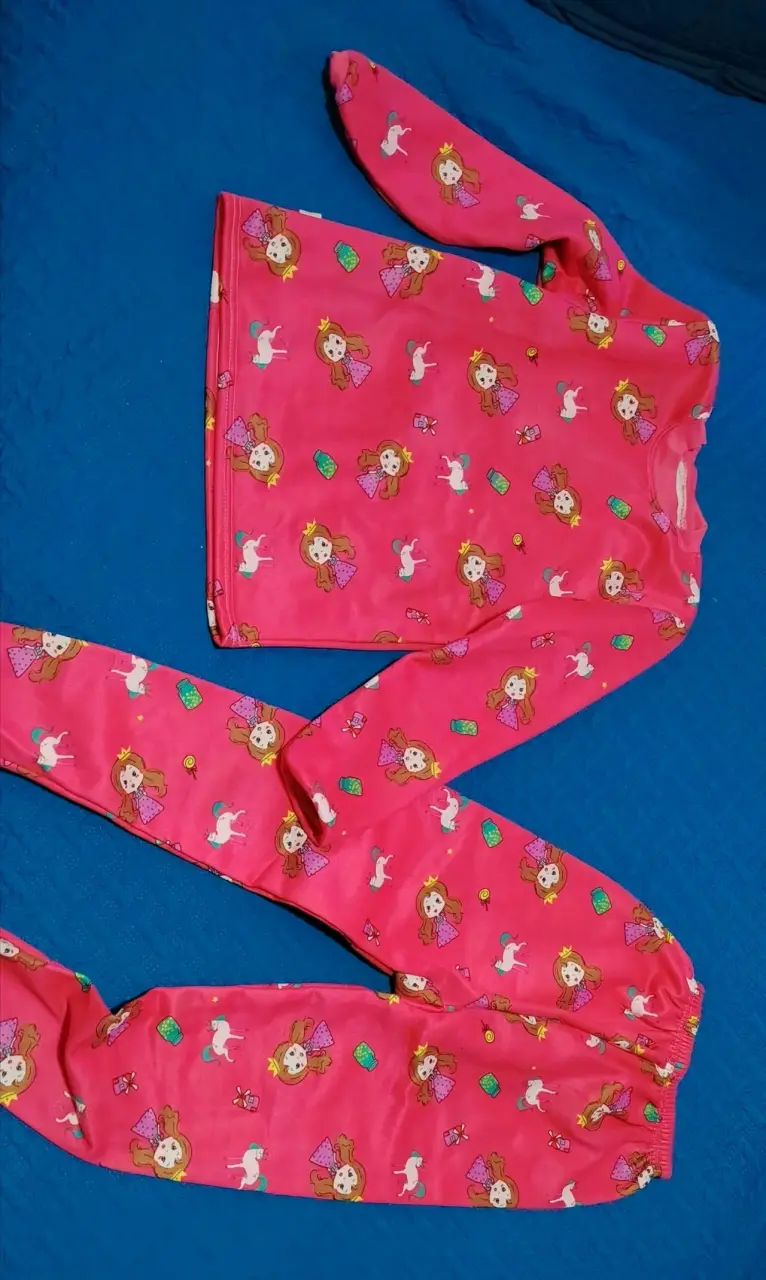 Pijama rosado infantil estampado talla 10 - 2