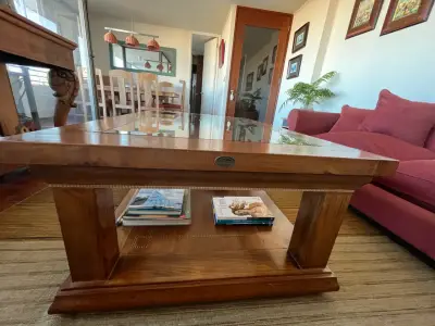 Mesa de centro de madera y vidrio - miniatura 4