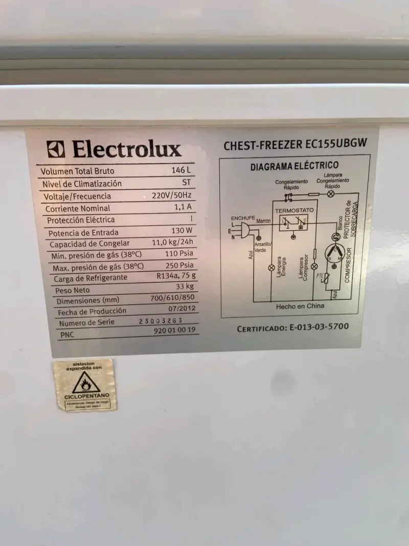 Congeladora horizontal Electrolux 146L - 3