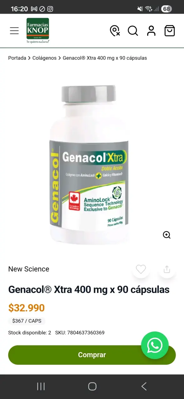 Genacol Xtra 400mg 90 cápsulas