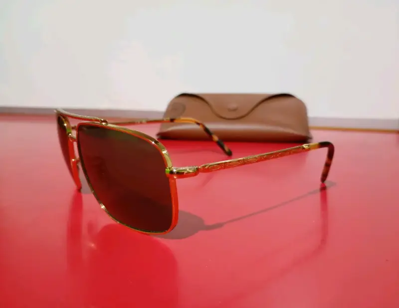 Lentes de sol Ray-Ban dorados - 3
