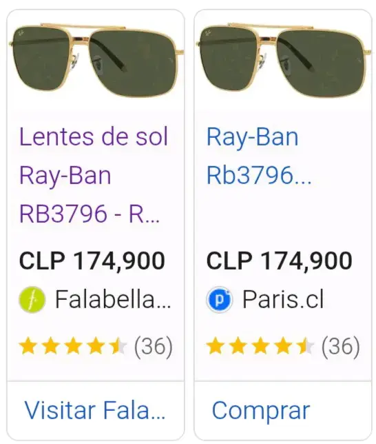 Lentes de sol Ray-Ban dorados - 6