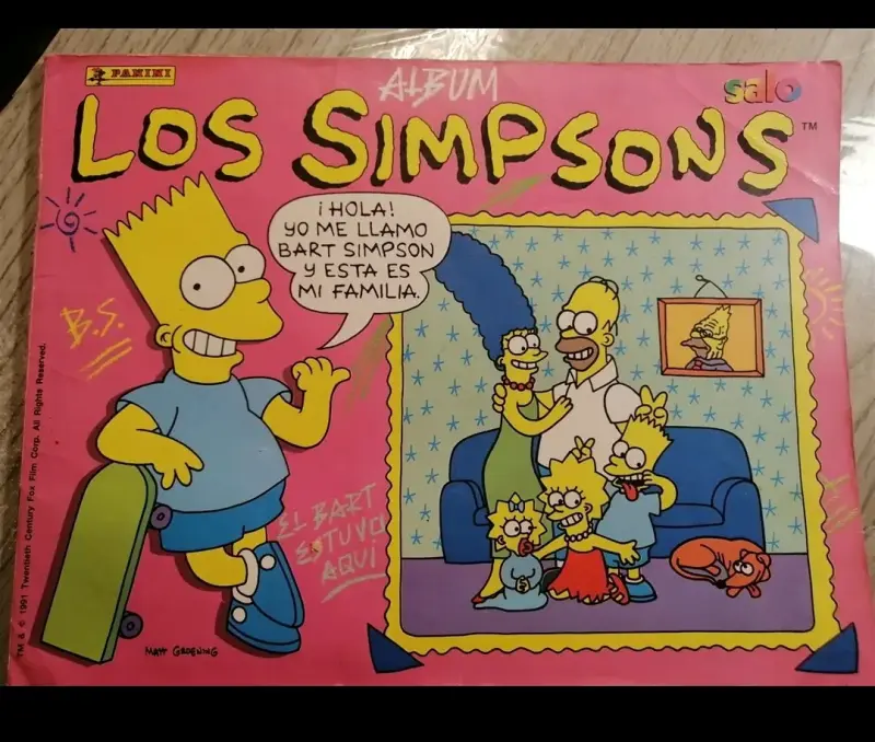 Álbum Original Los Simpsons Panini año 91 - 1