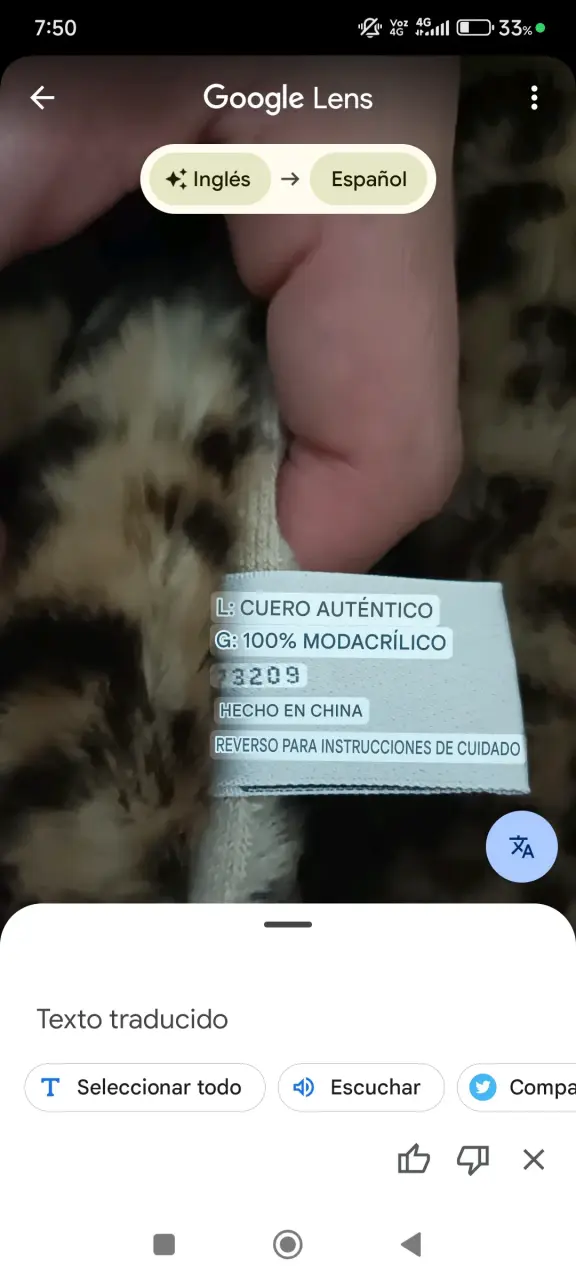 Chaqueta de cuero con forro animal print - 6