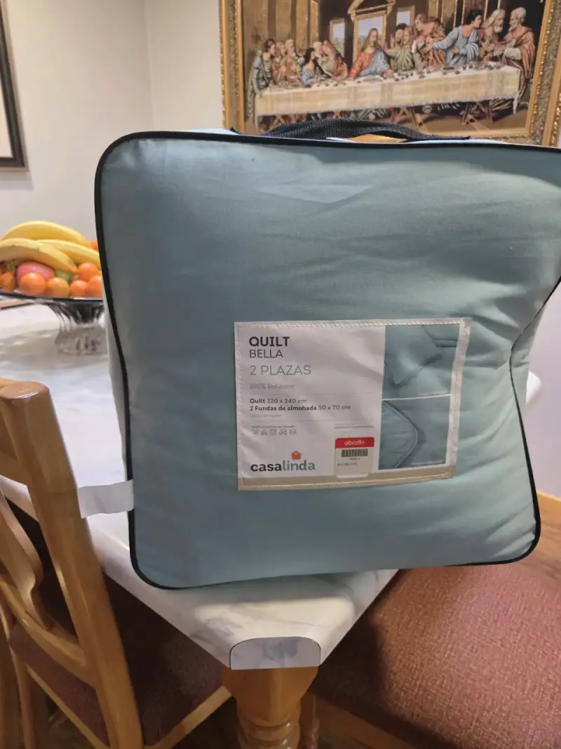 Quilt Bella 2 plazas azul