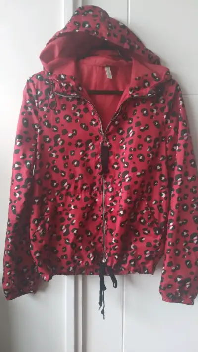 Chaqueta roja estampado leopardo - miniatura 2