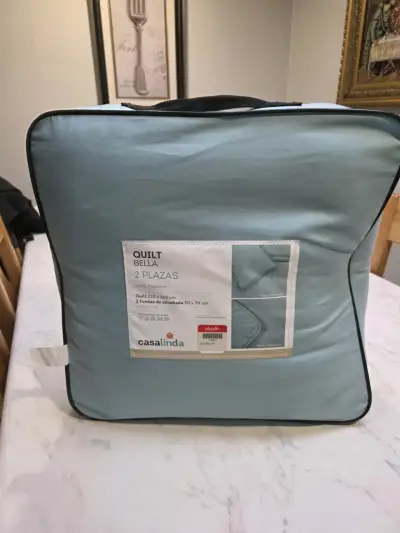 Quilt Bella 2 plazas azul - miniatura 2