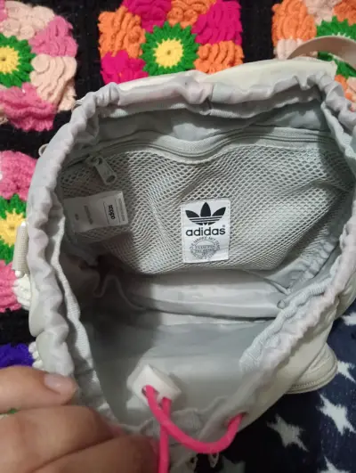 Mochila beige Adidas Originals - miniatura 2