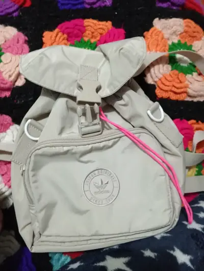 Mochila beige Adidas Originals - miniatura 3