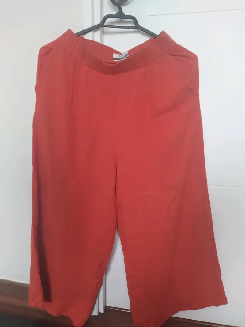 Pantalones anchos naranjos - 1