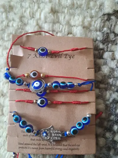 Pulseras de nudo con ojo turco - miniatura 1
