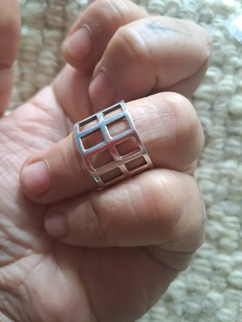 Anillo de plata calado - 1