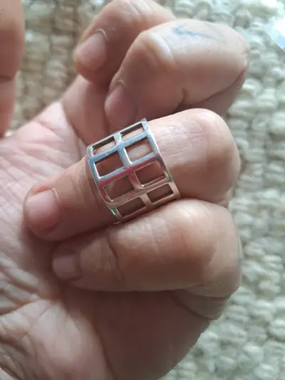 Anillo de plata calado - miniatura 1
