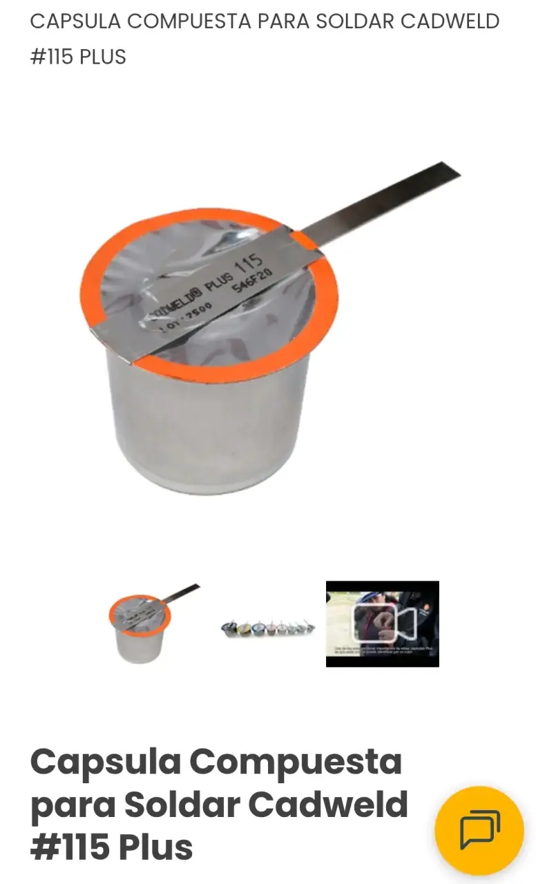 Cápsula Compuesta para Soldar Cadweld #115