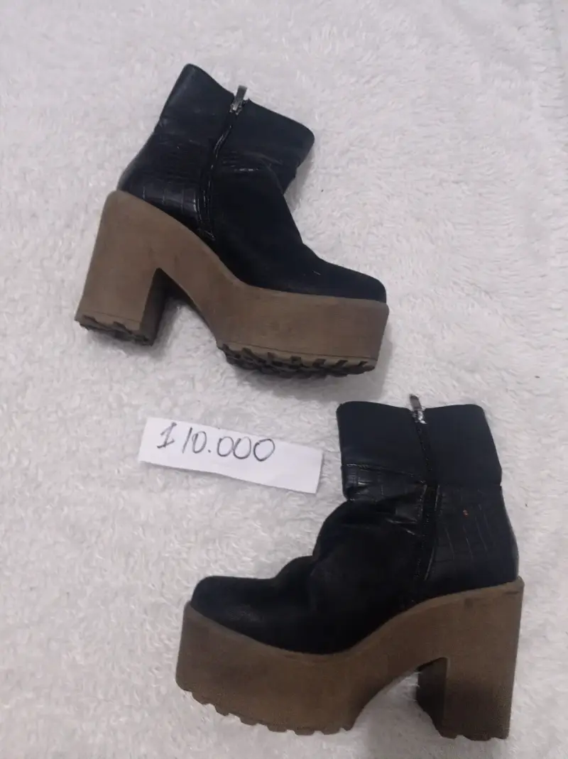 Botines negros con plataforma - 1