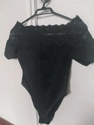 Body negro de encaje - miniatura 1
