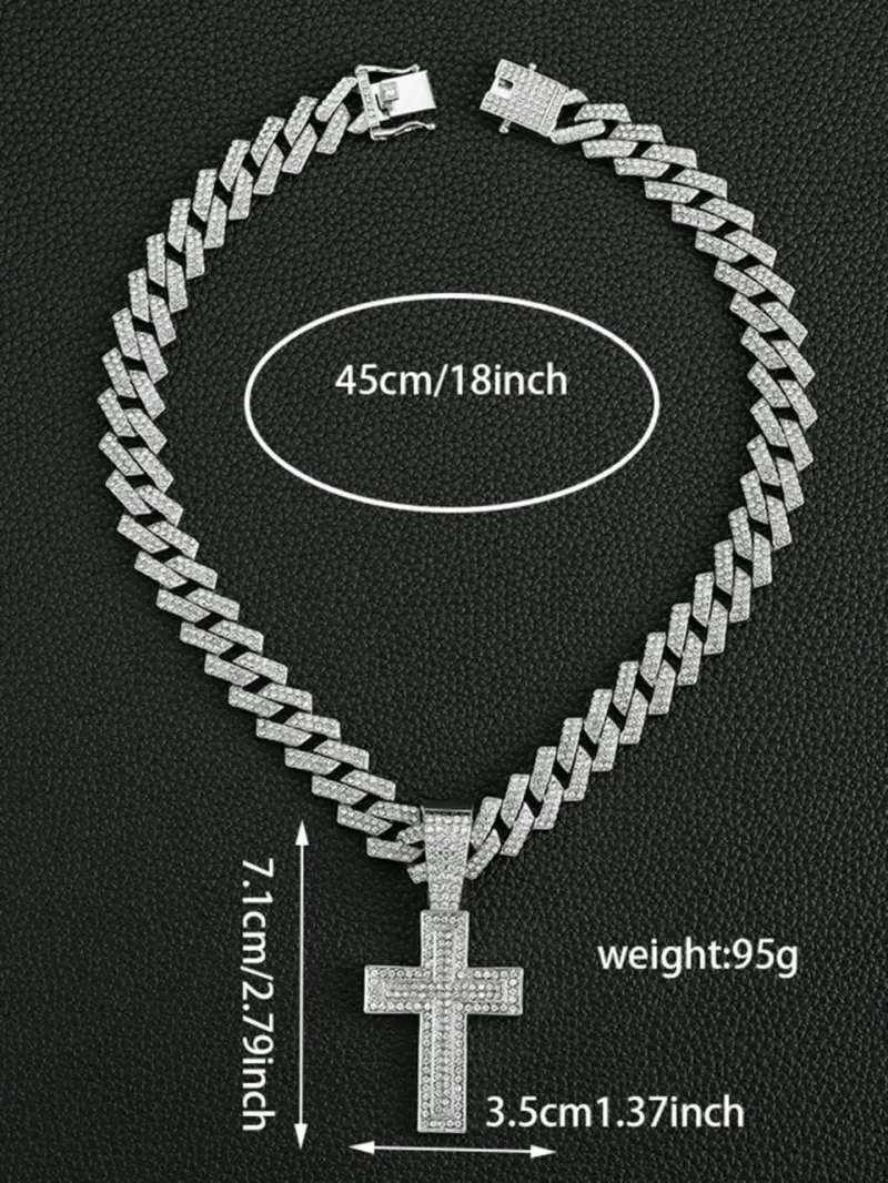 Collar de eslabones con colgante de carta - 3