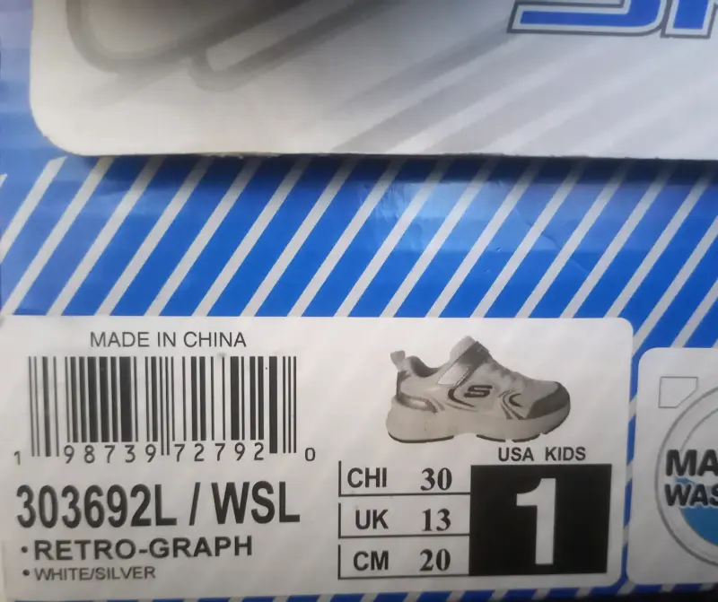 Zapatillas Skechers blancas,plateadas niño - 2
