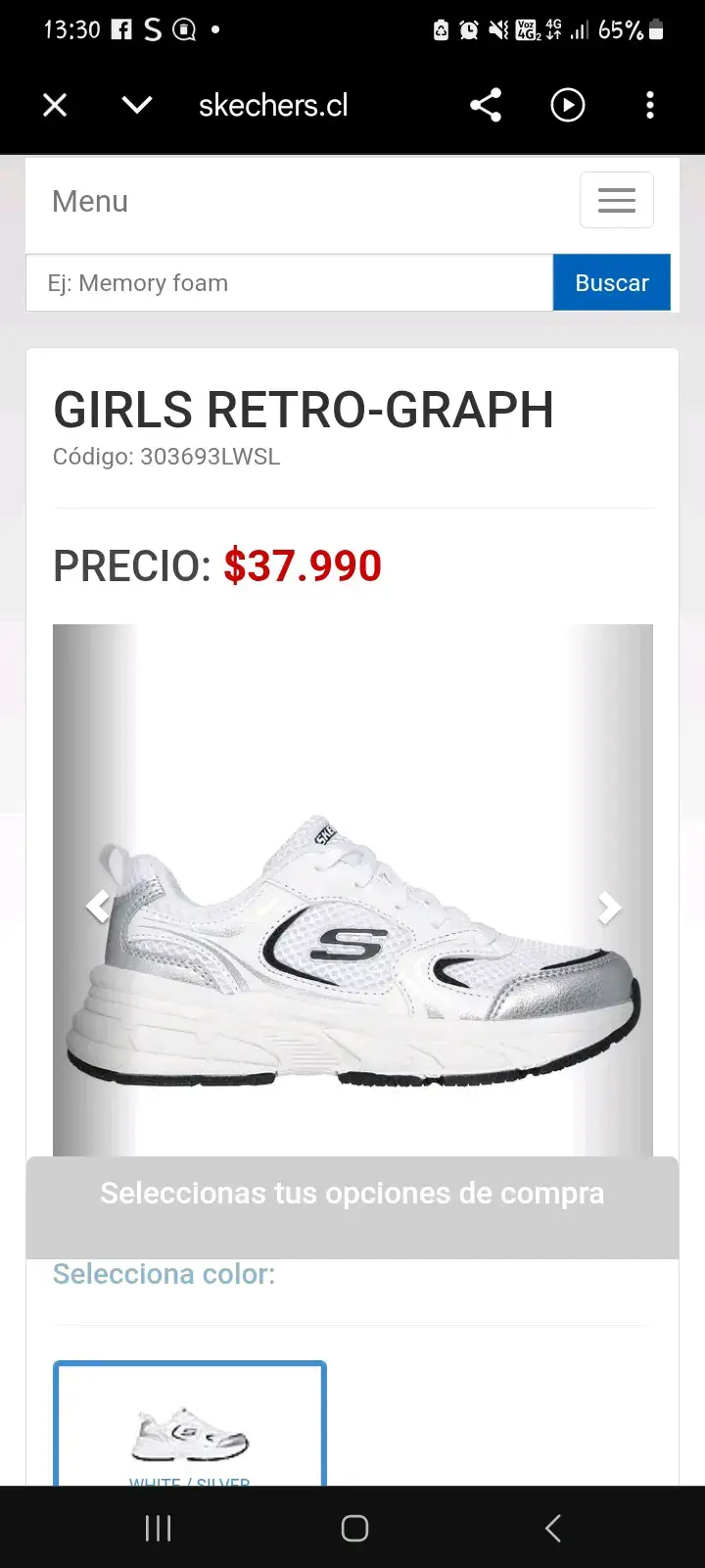 Zapatillas Skechers blancas,plateadas niño - 4