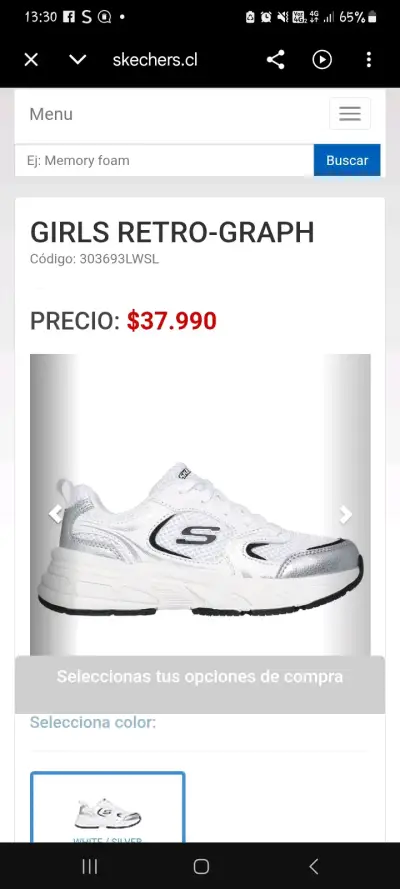 Zapatillas Skechers blancas,plateadas niño - miniatura 4