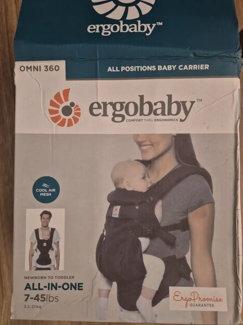 Mochila portabebés ergonómica negra - 2