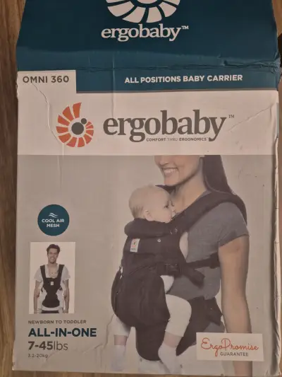 Mochila portabebés ergonómica negra - miniatura 2