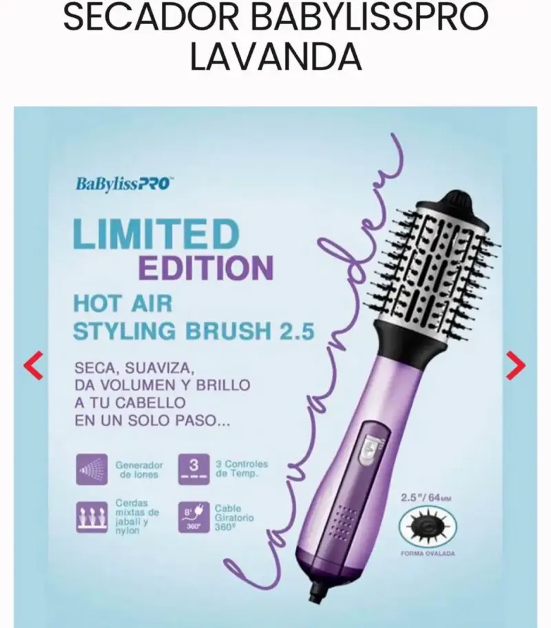 Cepillo secador BaBylissPRO lavanda