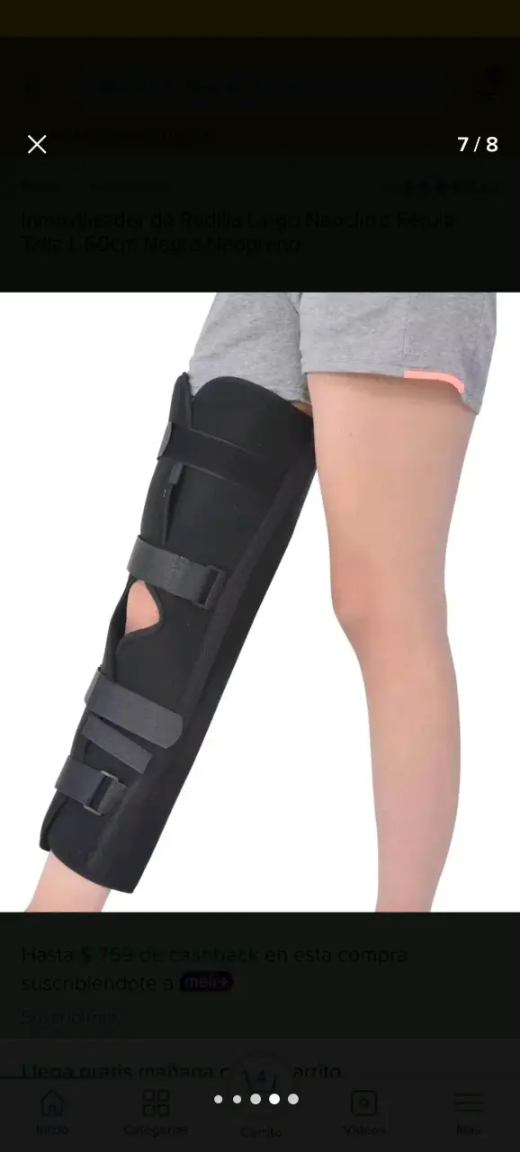 Inmovilizador de rodilla universal talla XL - 6
