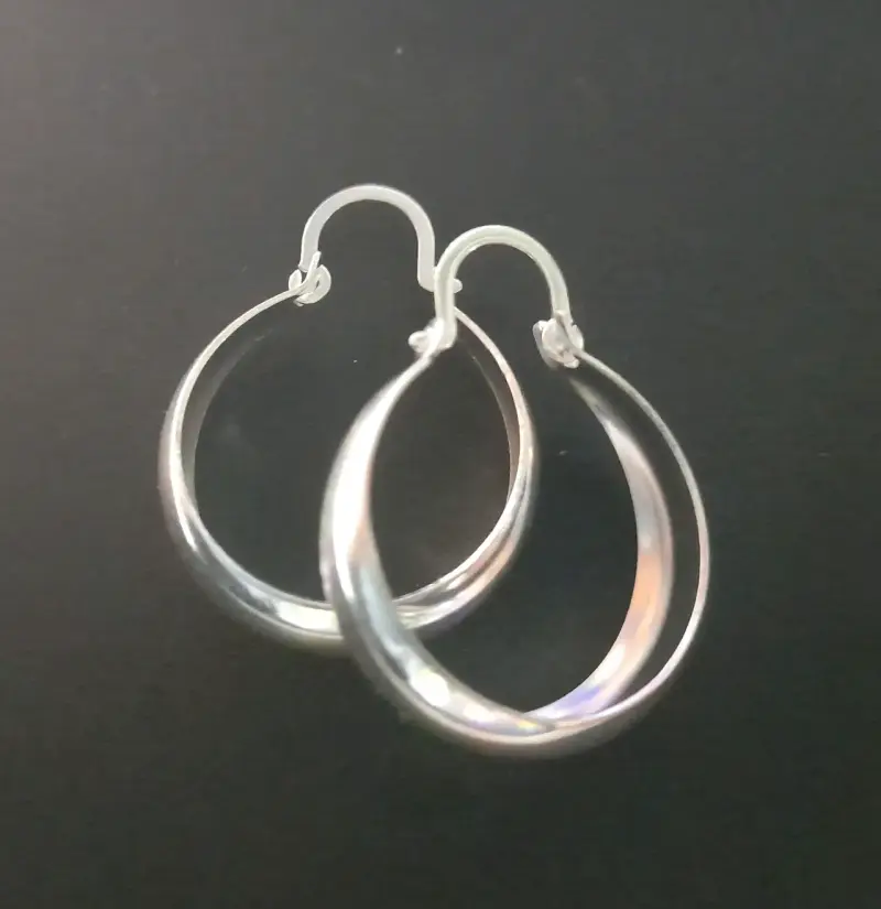 Aros de plata estilo clásico - 1