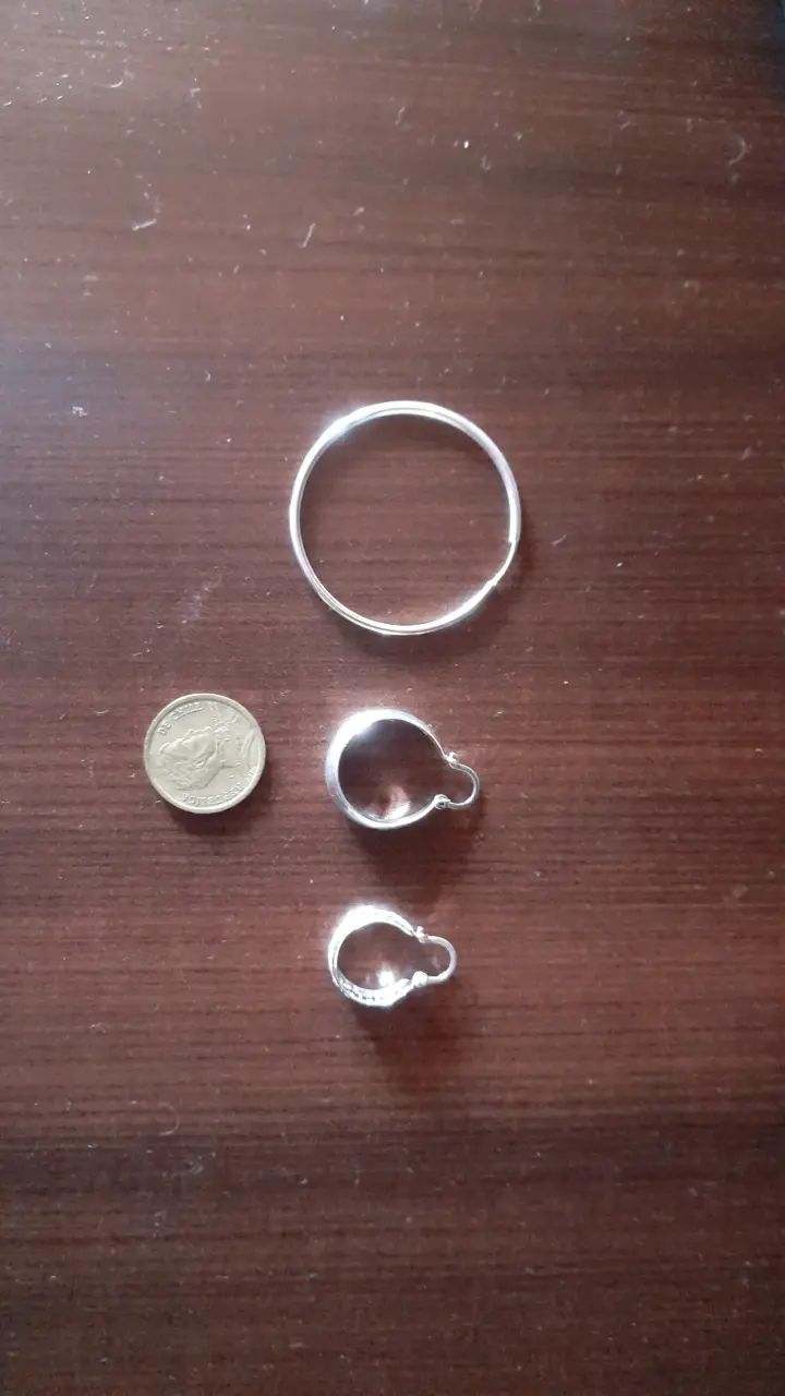 Aros de plata texturizados - 2