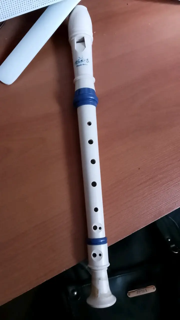 Flauta dulce blanca