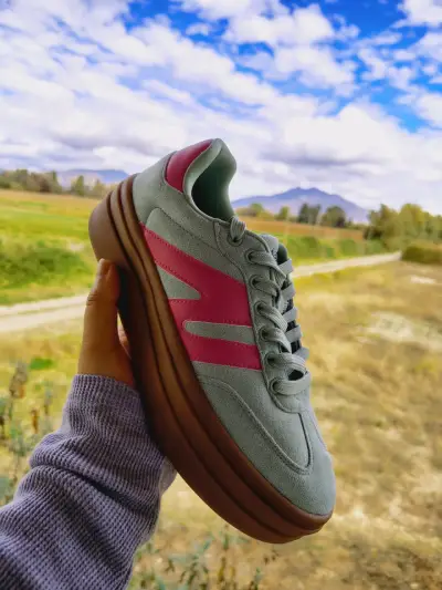 Zapatillas verde mente y rosado - miniatura 1