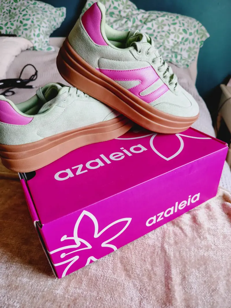Zapatillas verde mente y rosado - 3