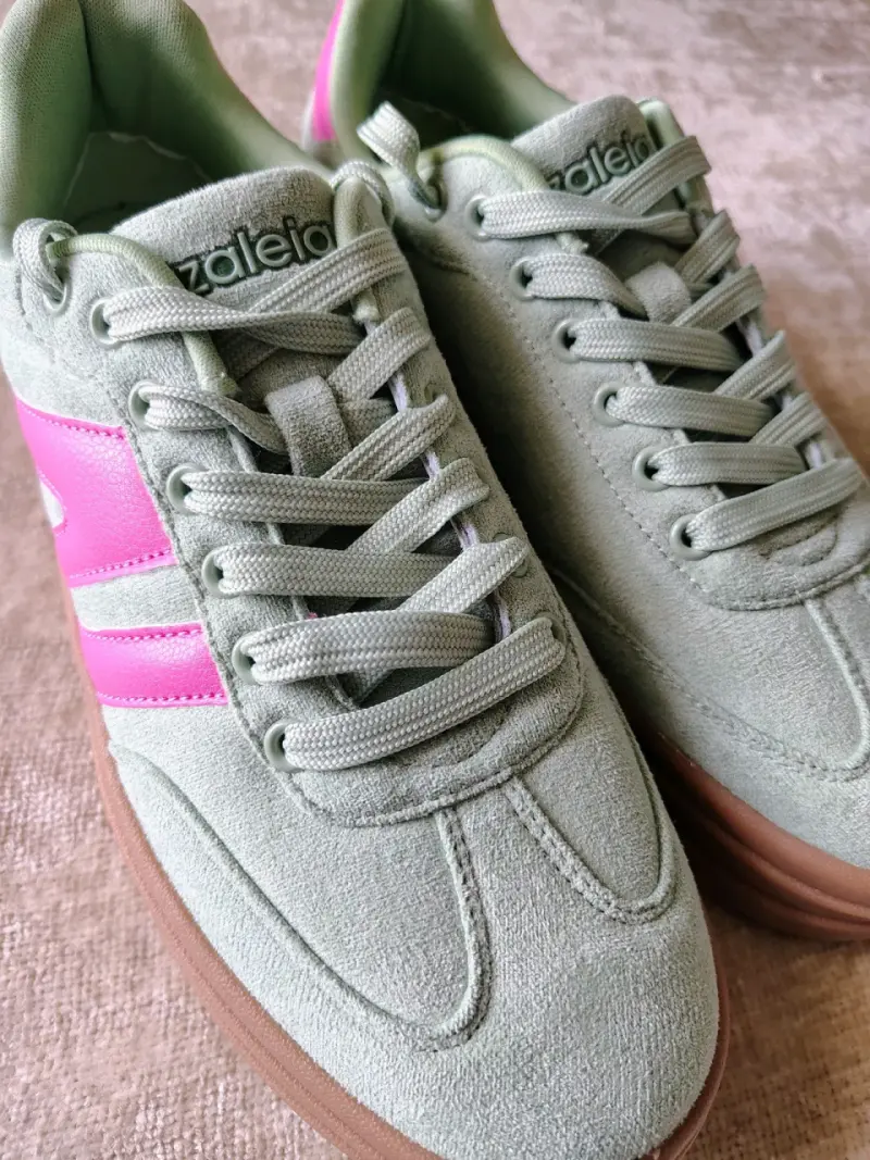 Zapatillas verde mente y rosado - 4