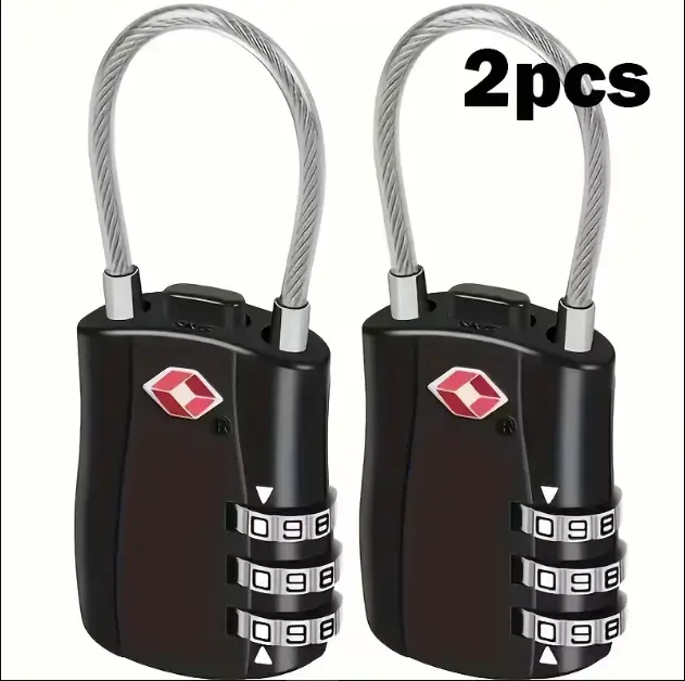 Pack 2 Candados De Seguridad Con Cable de Acero - 1