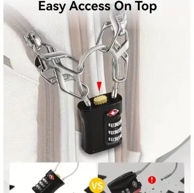 Pack 2 Candados De Seguridad Con Cable de Acero - miniatura 3