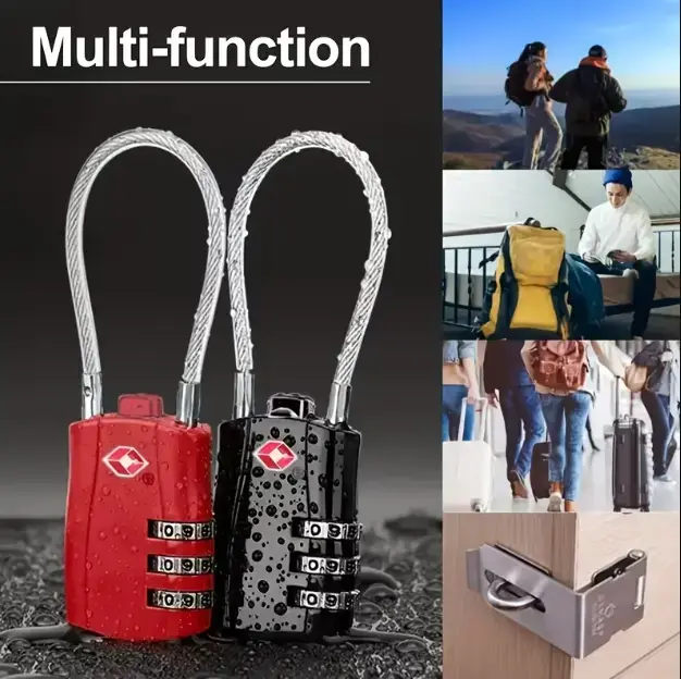 Pack 2 Candados De Seguridad Con Cable de Acero - 4