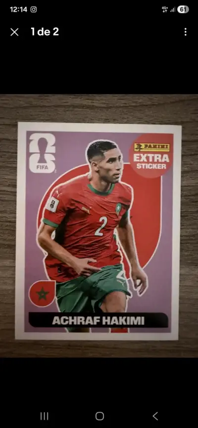 Lámina Panini Achraf Hakimi, y laminas de adrenaly - miniatura 1