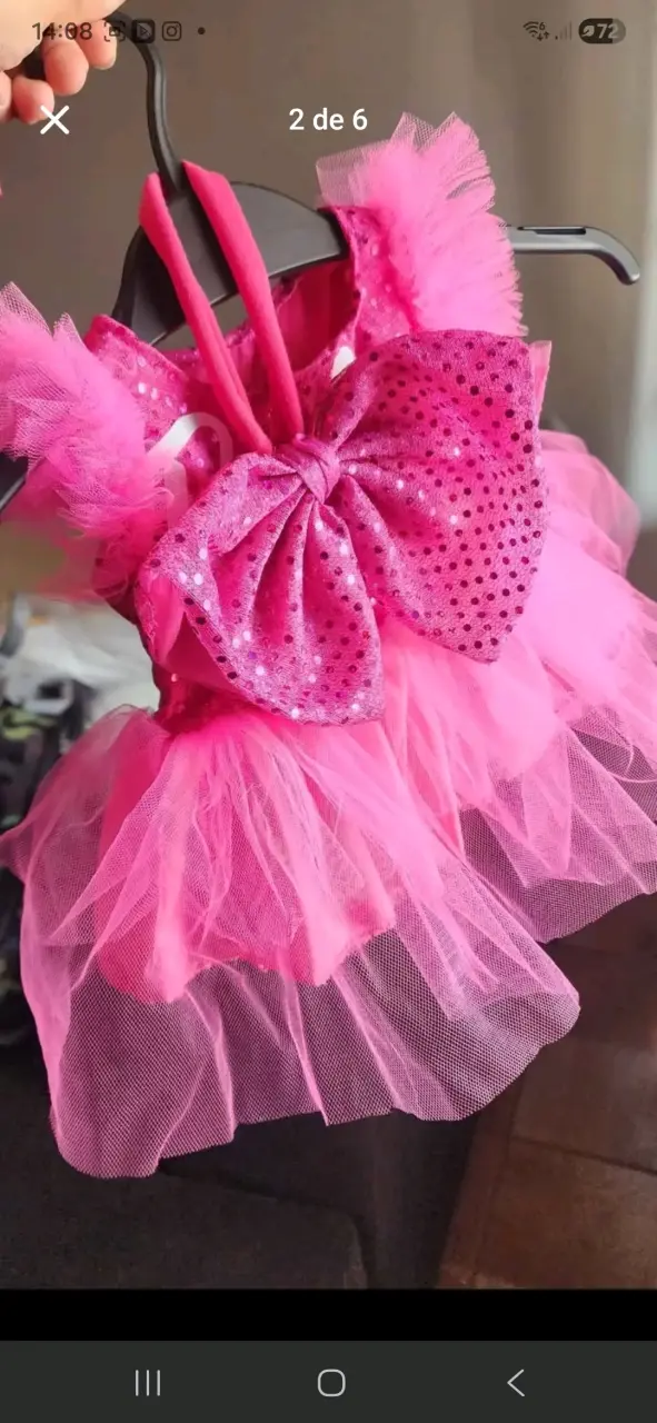 Vestido disfraz rosa Barbie - 2