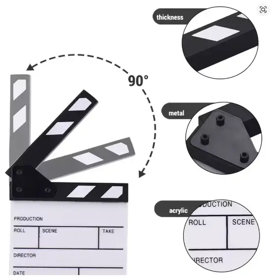 Claqueta de cine acrílica Mini Portable - 1