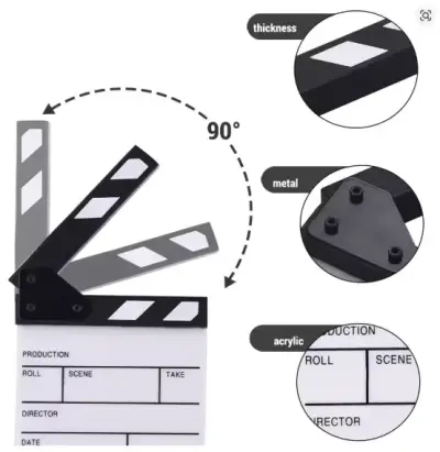 Claqueta de cine acrílica Mini Portable - miniatura 1