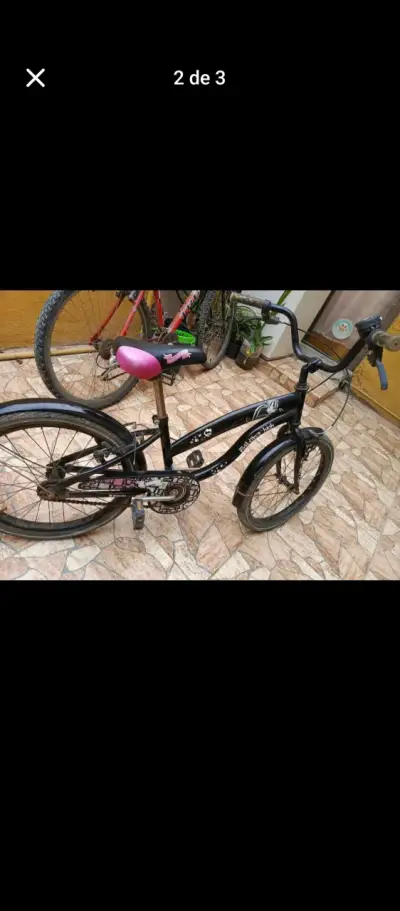Bicicleta negra para niña - miniatura 2