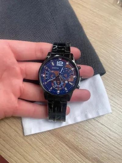 Reloj Geneva cronógrafo negro - miniatura 4