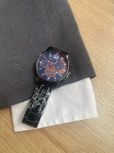 Reloj Geneva cronógrafo negro - miniatura 5