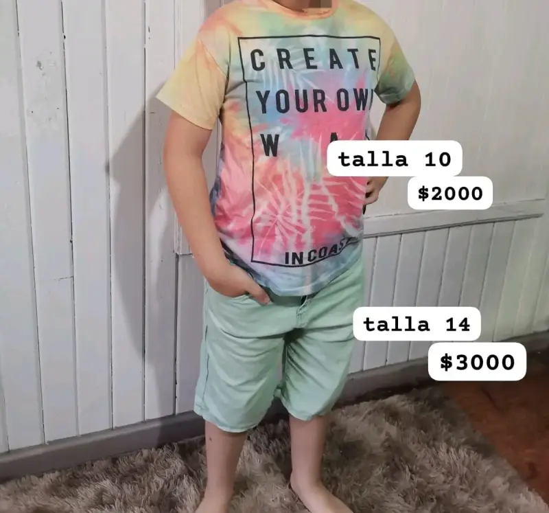 Polera niño talla 10-16 todo con su talla y valore - 1