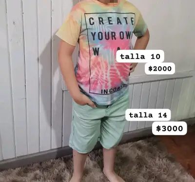 Polera niño talla 10-16 todo con su talla y valore - miniatura 1