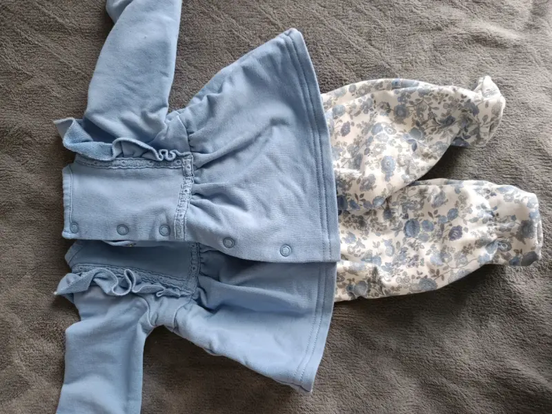 Conjunto bebé azul floral - 2