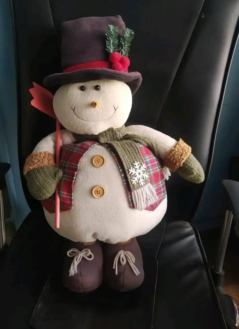 Muñeco de nieve crece 1 mt decorativo Snow - 3